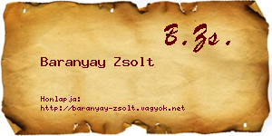 Baranyay Zsolt névjegykártya
